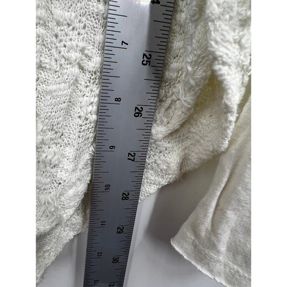 Free People We The Free Top Womens Ivory Open Knit Long Sleeve Boho Size Medium - Picture 6 of 6
